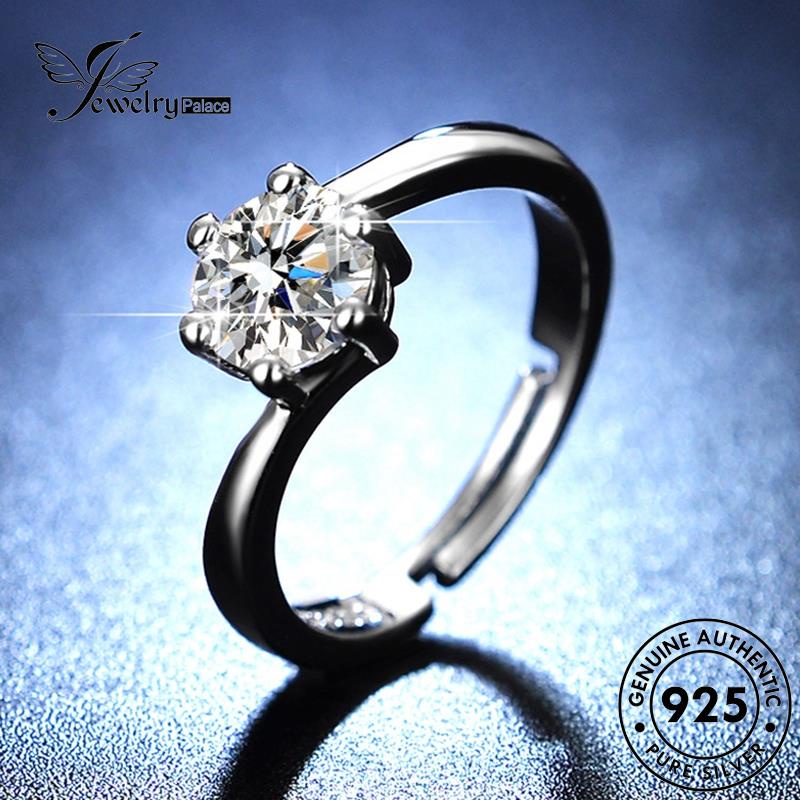 Jewelrypalace Cincin Moissanite925 Cakar Perak Berlian Klasik Asli Wanita Six R116