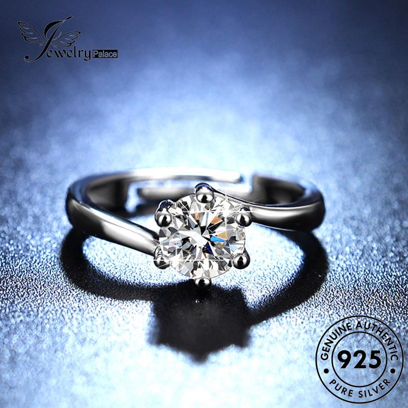 Jewelrypalace Cincin Moissanite925 Cakar Perak Berlian Klasik Asli Wanita Six R116