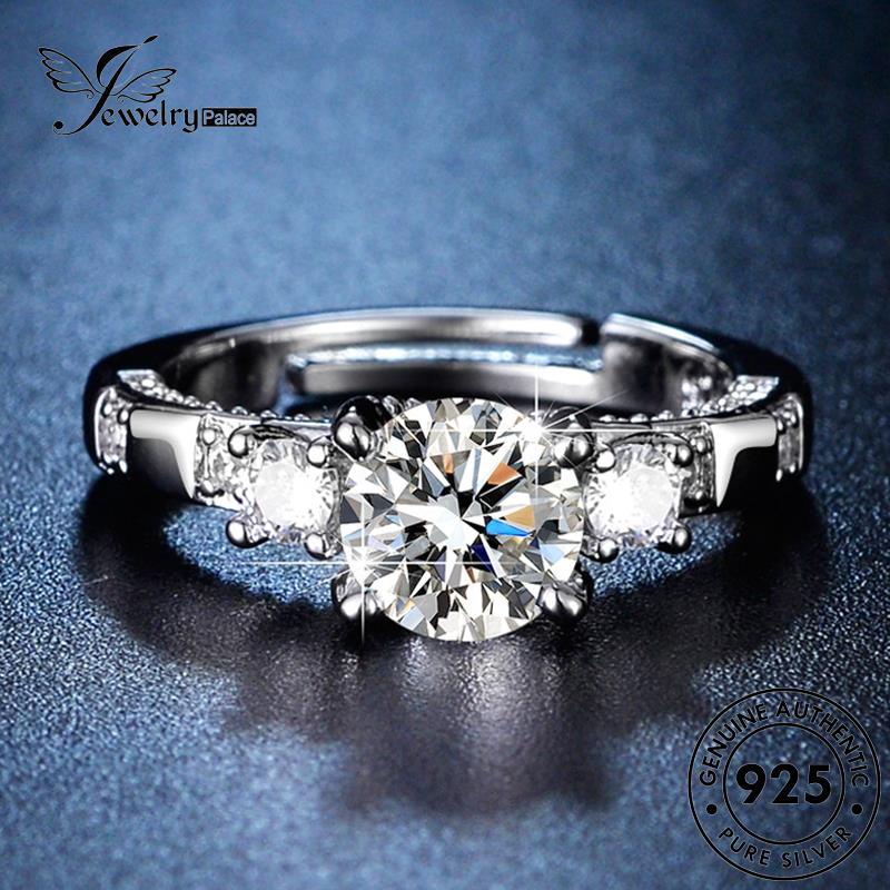 Jewelrypalace Moissanite Perak925 Fashion Asli Wanita Cincin Berlian Spark R144