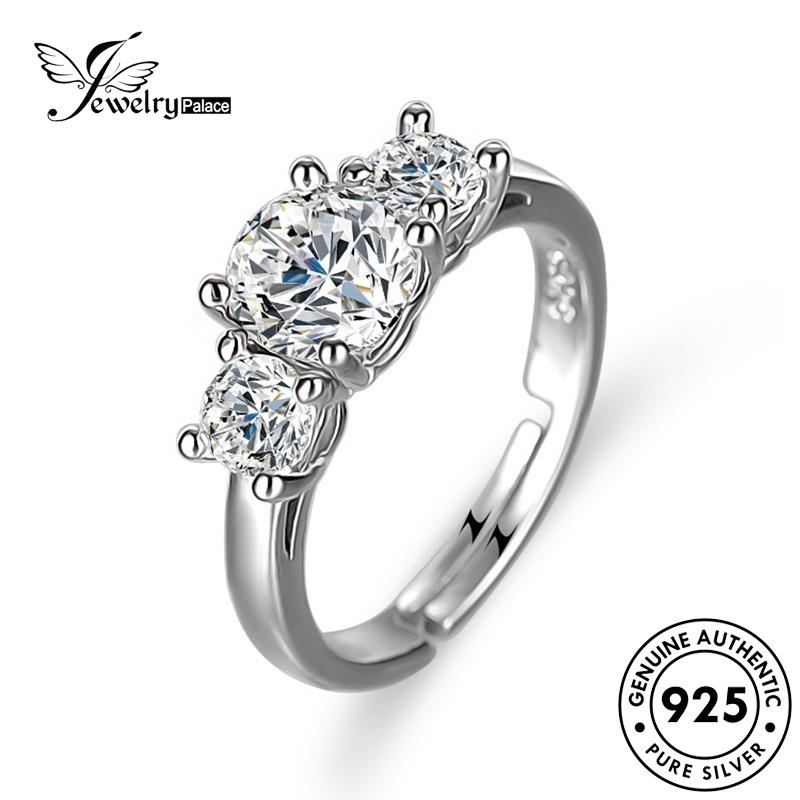 Jewelrypalace Moissanite Cakar925 Enam Cincin Berlian Perak Asli Temperamen Wanita R426