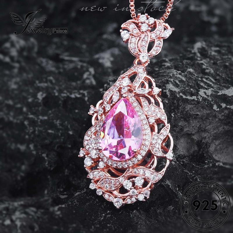 Jewelrypalace Silver Citrine Asli925 Kalung Wanita Mewah Renda N1606