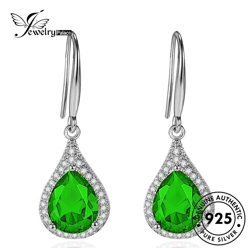 Jewelrypalace Drop925 Ruby Bentuk Kait Asli Wanita Anting Perak E721