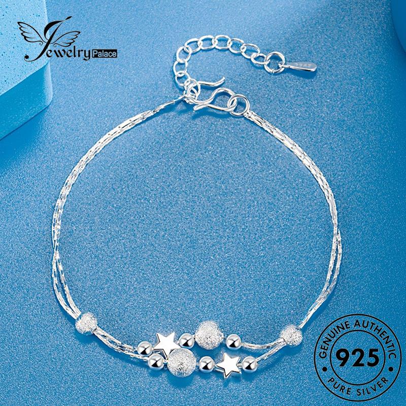 Jewelrypalace Gelang Fashion Wanita Bintang925 Perak Asli Berujung Lima B675