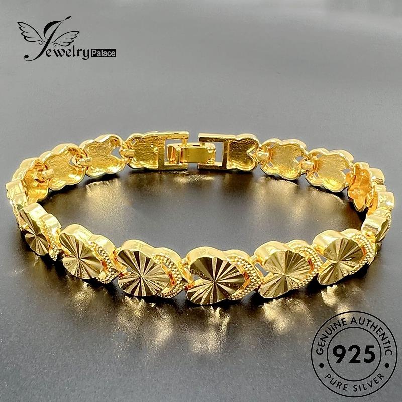 Jewelrypalace Perak Asli Fashion Wanita Love Gelang Emas925 B689