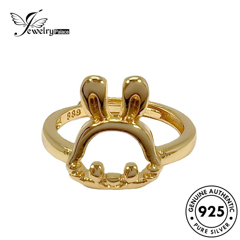 Jewelrypalace Cincin Bunny Wanita Perak Tawar Emas Asli925 R1785