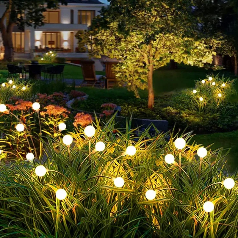 【COD】Firefly Lampu Tahan Air Lampu Tenaga Surya Outdoor Lampu Taman 6-LED/8LED/10LED Tenaga Surya/Lampu Lanskap Kembang Api Lampu Surya Lawn Decorative /Lampu Rumah Negara Teras Balkon Dekorasi Lampu