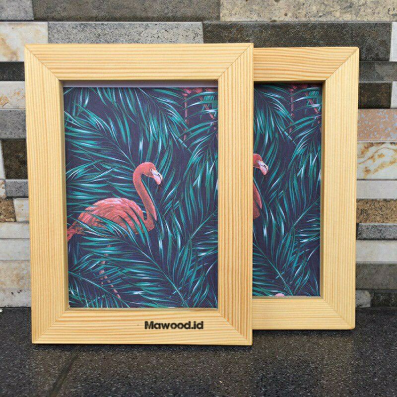 Bingkai Pigura foto frame 4R 10x15 Minimalis foto kayu aesthetic