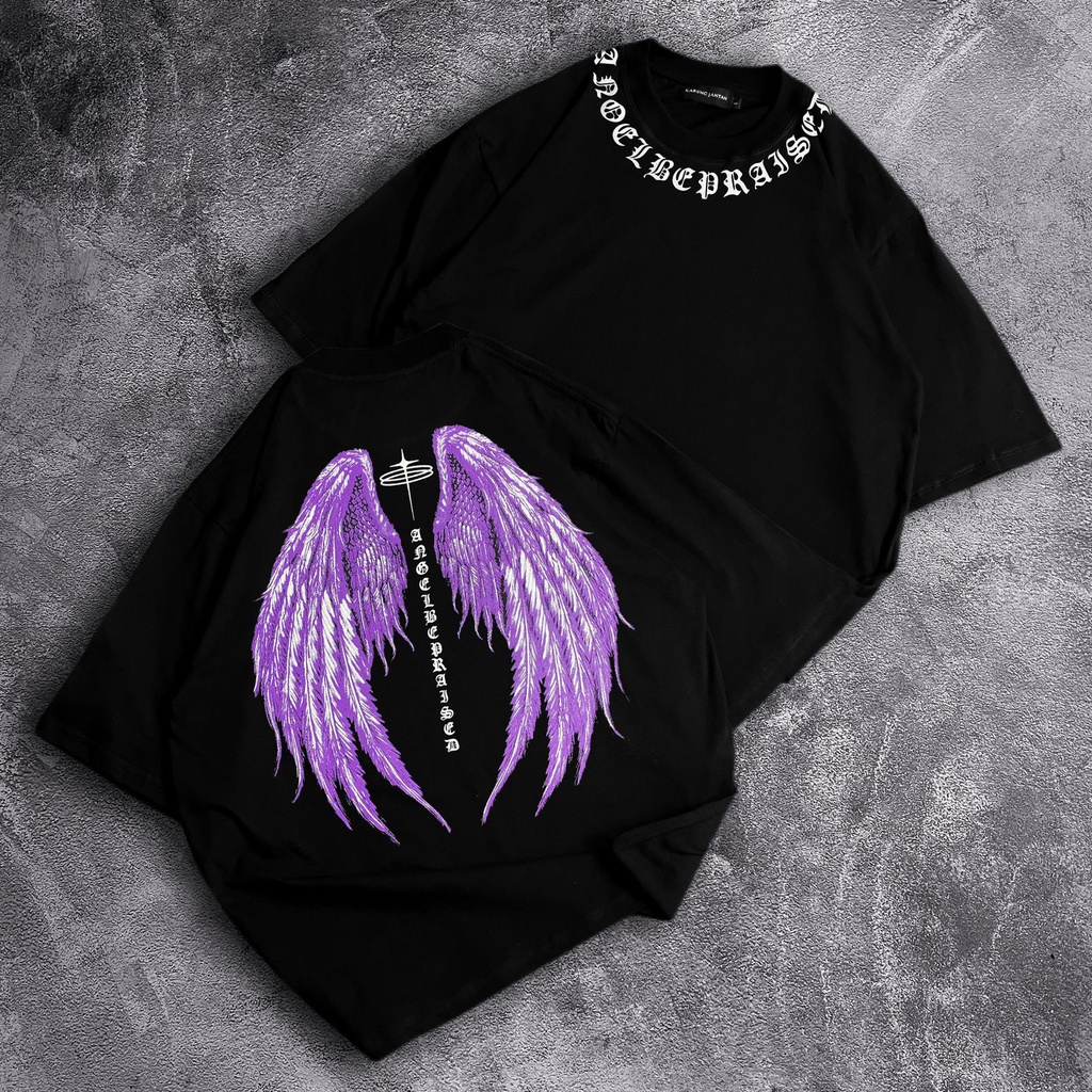 PROMO [Oversize] BAJU KAOS OVERSIZE / OVERSIZE T-SHIRT "sayap ungu" TERBARU
