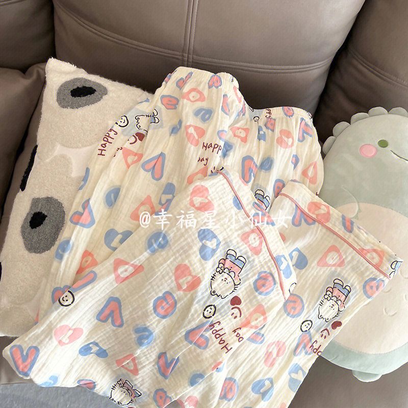 Piyama anak kucing kartun wanita 2023 set pakaian rumah lengan panjang manis baru