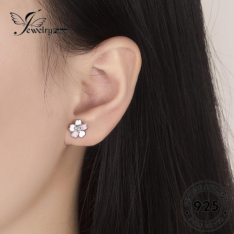 Jewelrypalace Stud Bunga Asli Perak Simple Wanita925 Anting E37