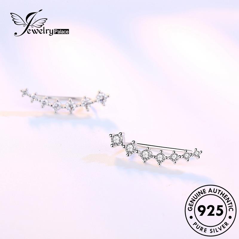 Perhiasanpalace Asli925 Wanita Tujuh Stud Kepribadian Bintang Anting Perak E54