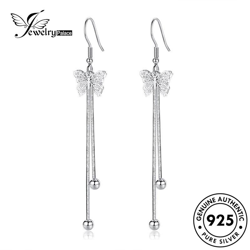 Jewelrypalace Wanita Kupu-Kupu Perak Temperamen Anting Kait925 Asli E449