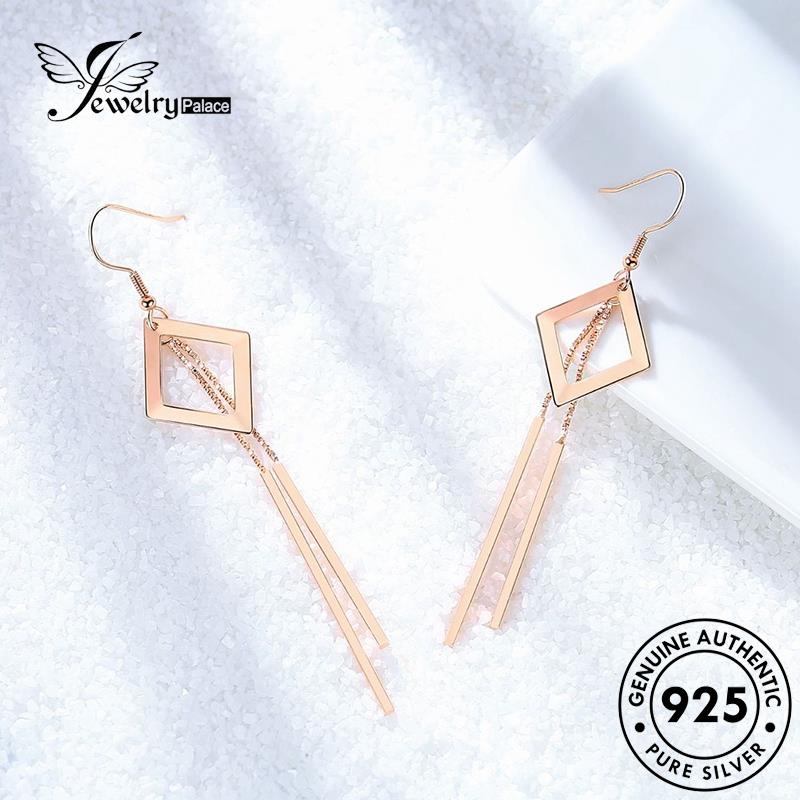 Jewelrypalace Anting Emas Geometri Simple Asli Kait Perak925 Wanita E469