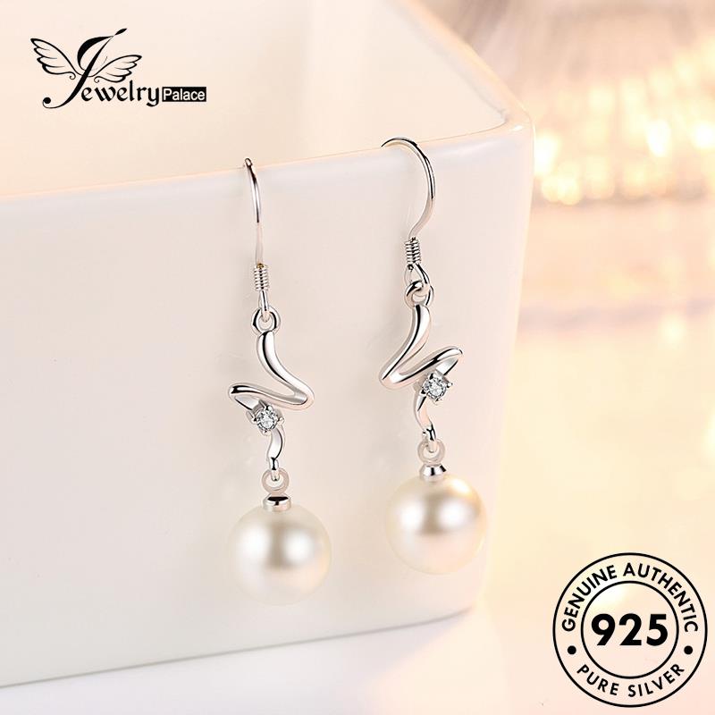 Jewelrypalace Sweet Women Kait925Mutiara Anting Perak Asli Bunga E517