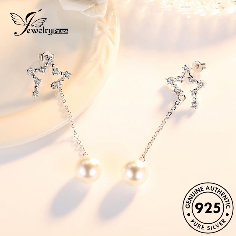 Perhiasanpalace Perak Mutiara Wanita925 Asli Simple Anting Stud Star E578