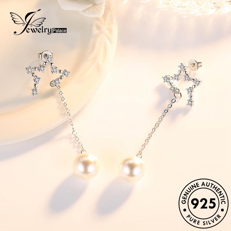 Perhiasanpalace Perak Mutiara Wanita925 Asli Simple Anting Stud Star E578