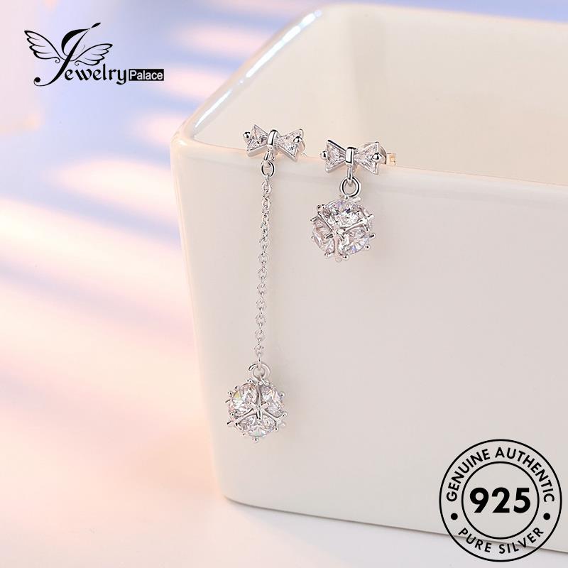 Jewelrypalace Asli Perak Wanita Moissanite Berlian Atmosfer Anting925 Kubus Rubik Stud E584