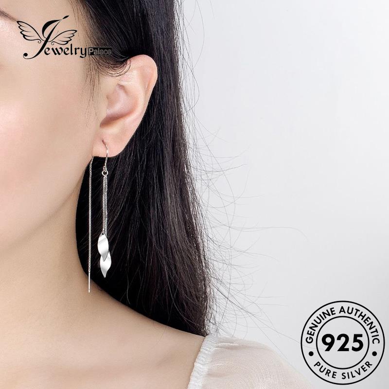 Jewelrypalace 925 Daun Tetes Perak Fashion Asli Anting Wanita E711