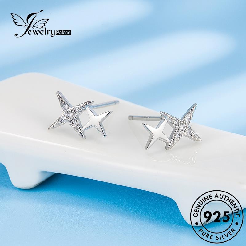 Jewelrypalace Stud Asli925 Anting Desain Bintang Perak Wanita E769