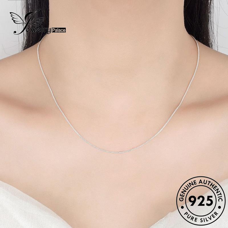 Jewelrypalace Snake925 Perak Temperamen Wanita Asli Kalung Tulang N59