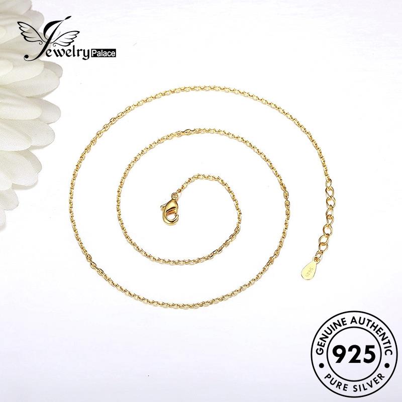 Jewelrypalace Kalung Perak925 Wanita Salib Simple Emas Asli N61