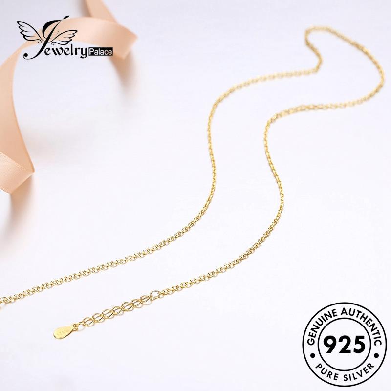 Jewelrypalace Kalung Perak925 Wanita Salib Simple Emas Asli N61