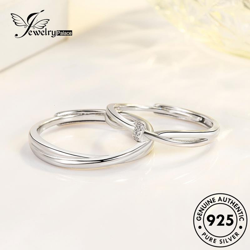 Jewelrypalace Cincin Couple Minimalis Perak Asli925 Mobius R96