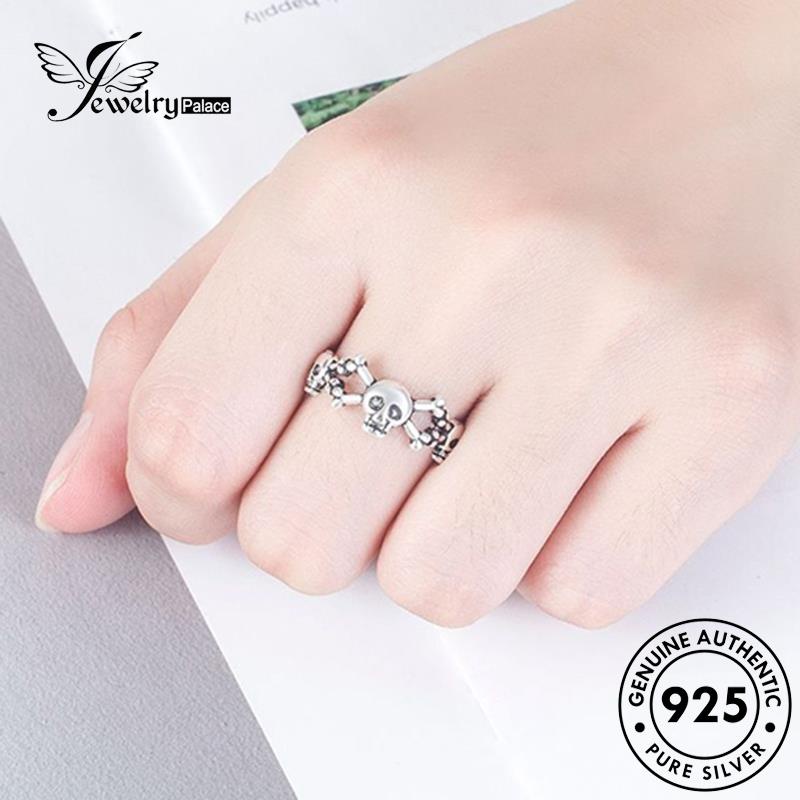 Jewelrypalace Retro Wanita Tengkorak925 Cincin Perak Asli R152