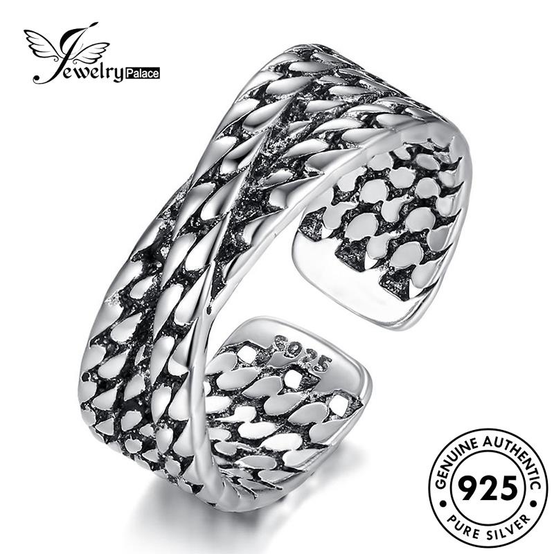 Jewelrypalace Cincin Kawat Lilit Wanita Perak925 Asli Retro R203