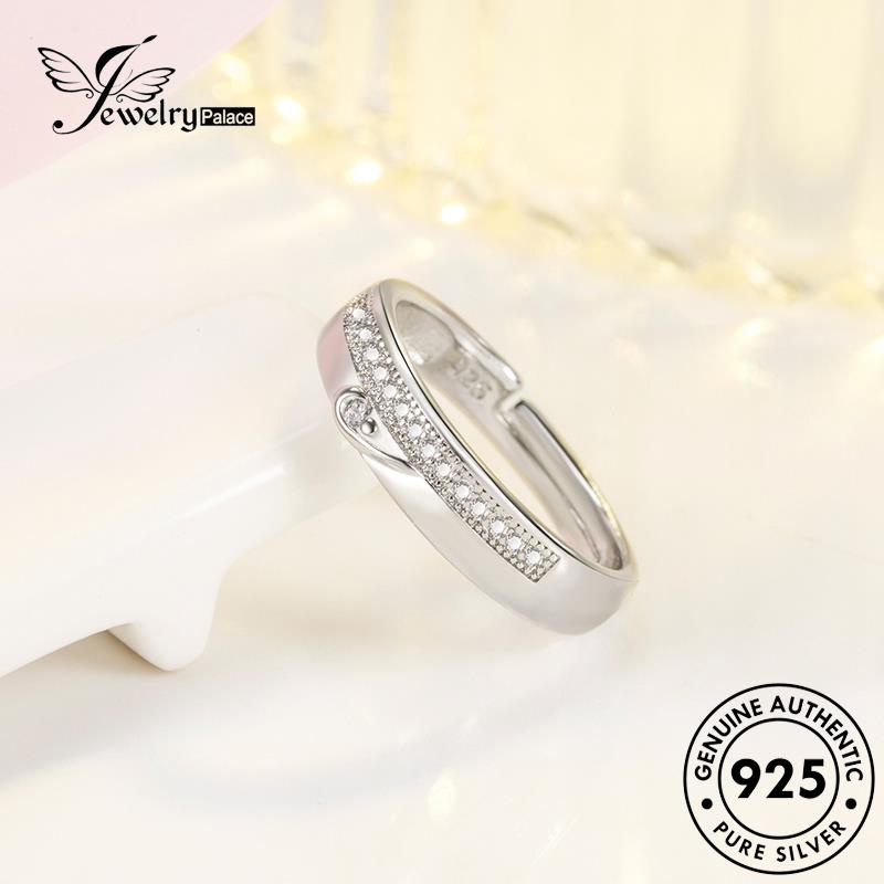 Jewelrypalace Moissanite Berlian Fashion925 Couple Asli Cincin Perak R308