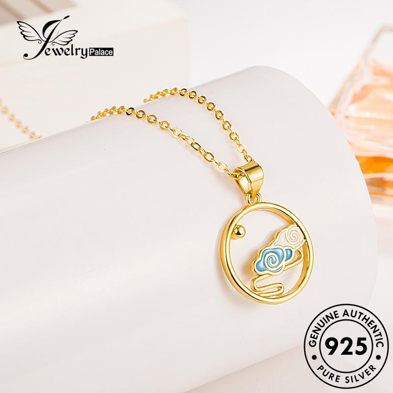 Jewelrypalace Wanita925 Set Perak Asli Menguntungkan Kalung Awan Retro S11