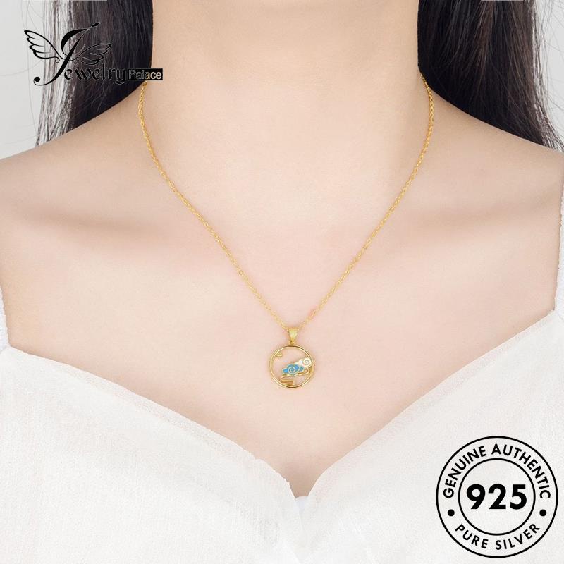 Jewelrypalace Wanita925 Set Perak Asli Menguntungkan Kalung Awan Retro S11