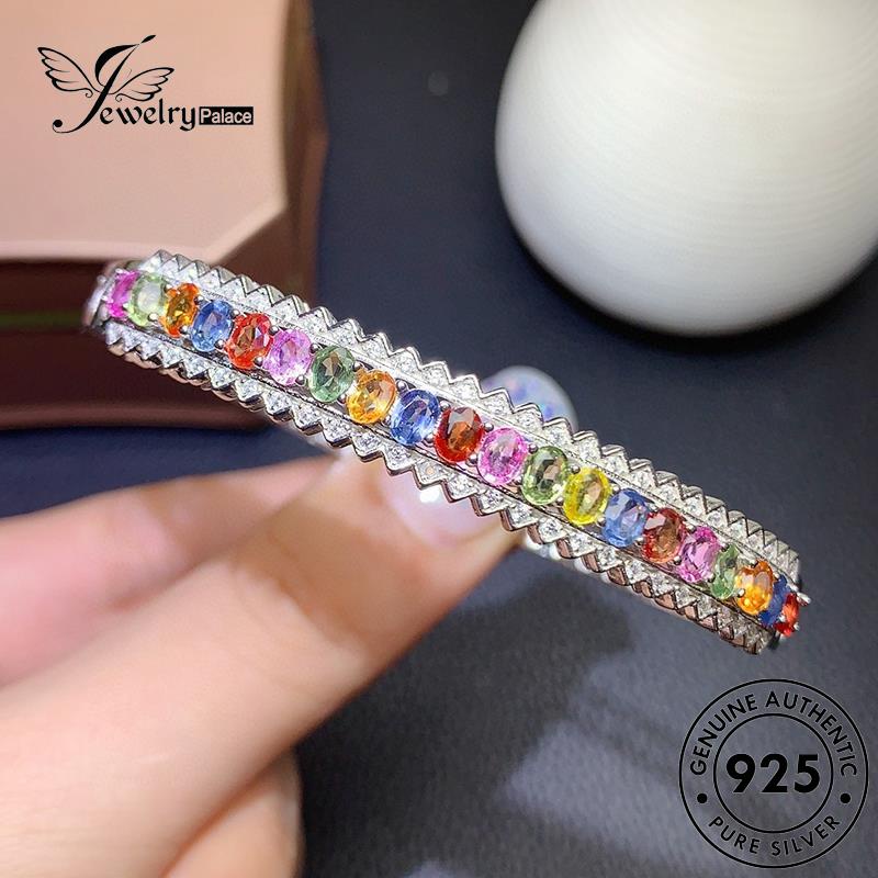 Jewelrypalace Perak Asli Wanita Warna Warni925 Gelang Kristal B520