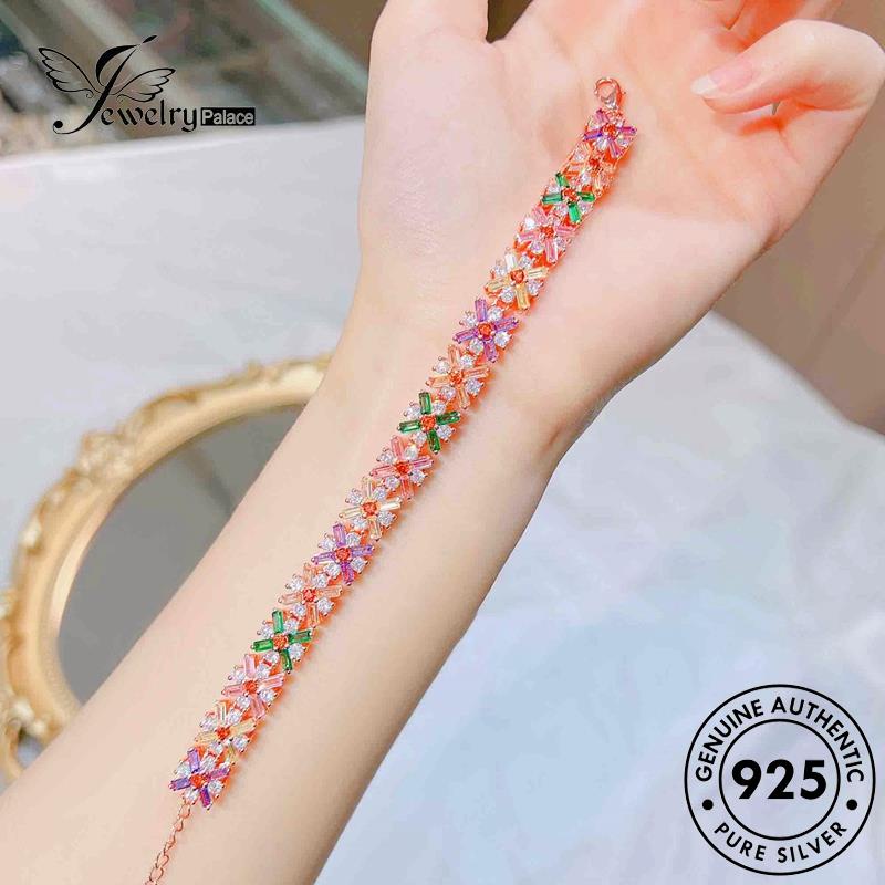 Tempat Perhiasan Wanita Asli Berlian Langit Gelang Perak925 Moissanite Starry B315