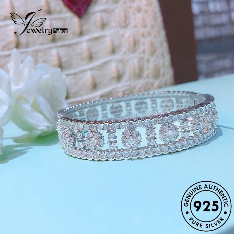 Jewelrypalace Diamonds Gelang Moissanite Ringan Wanita Full Perak925Asli Berlian Mewah Dari B583