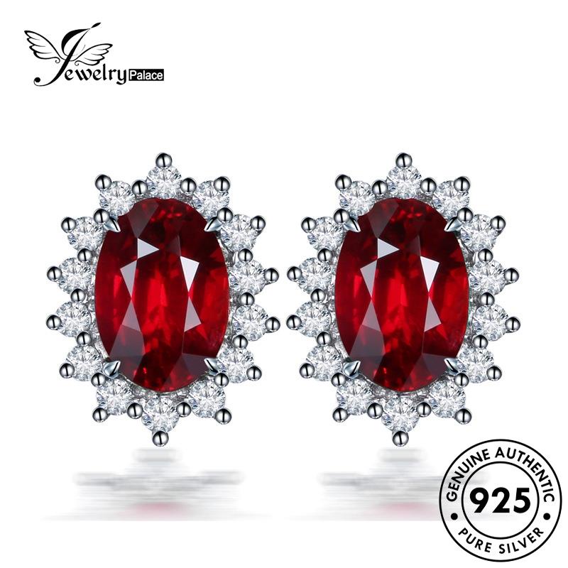 Jewelrypalace Anting Wanita Asli Silver Oval Citrine Stud925 E138