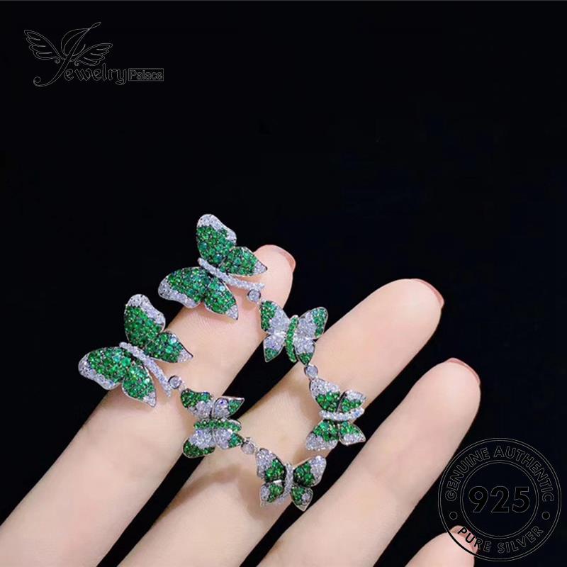 Jewelrypalace Asli Zamrud Wanita925 Anting Perak Butterfly Stud E892