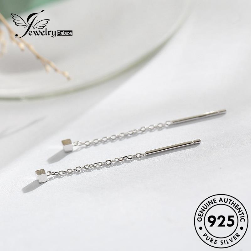 Jewelrypalace Emas Asli Kubus Kecil925 Anting Perak Wanita Stud E901