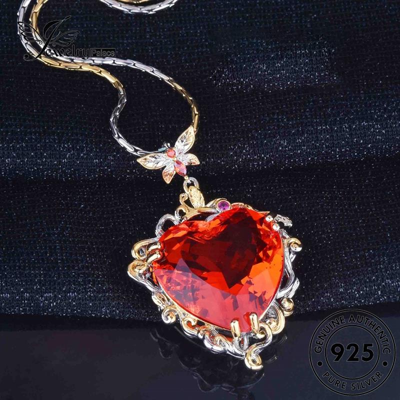 Jewelrypalace Wanita Asli Kalung Perak925 Melebih-Lebihkan Ruby N1124