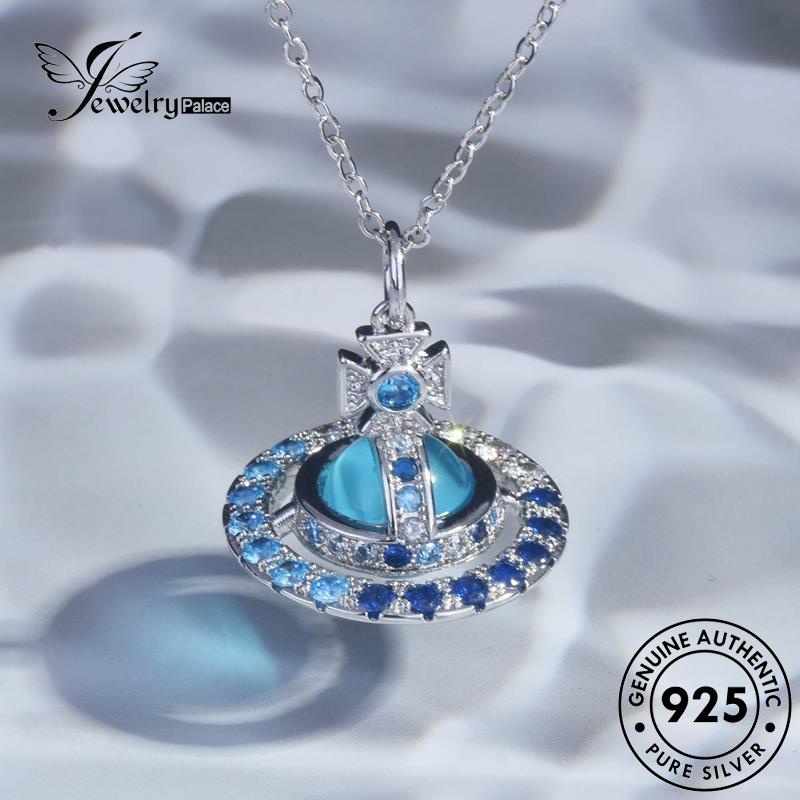 Jewelrypalace Sky Silver Sapphire Creative Original Kalung Wanita925 N1226