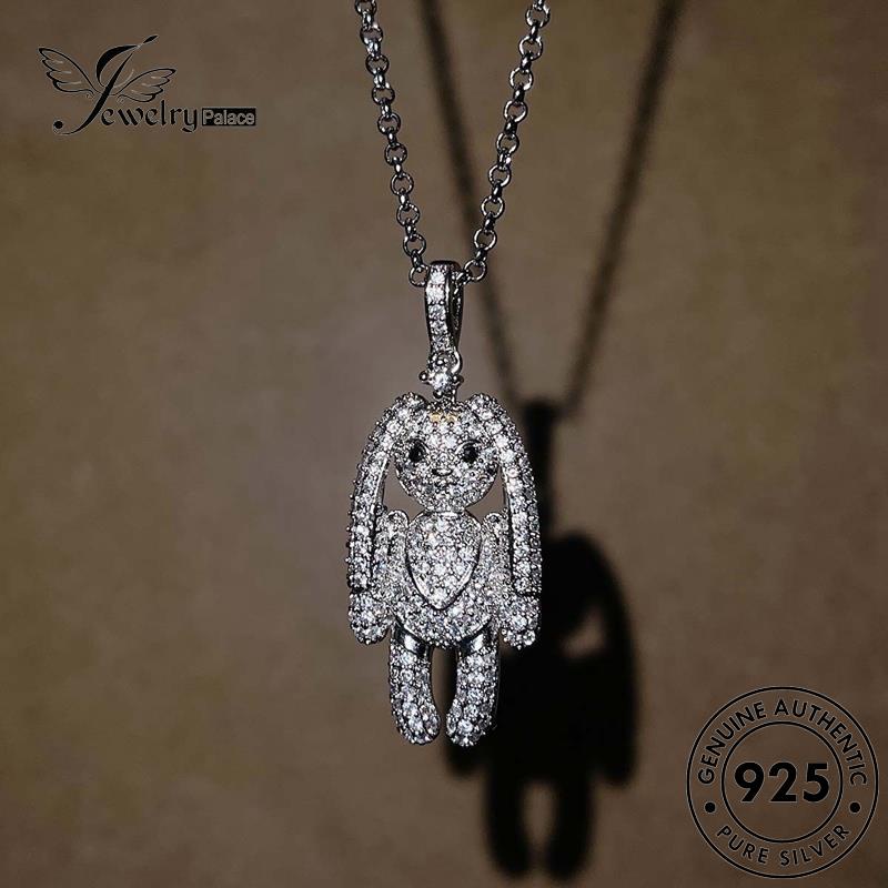 Jewelrypalace Rabbit Silver Asli Kalung Berlian Lucu Wanita925 Moissanite N1453