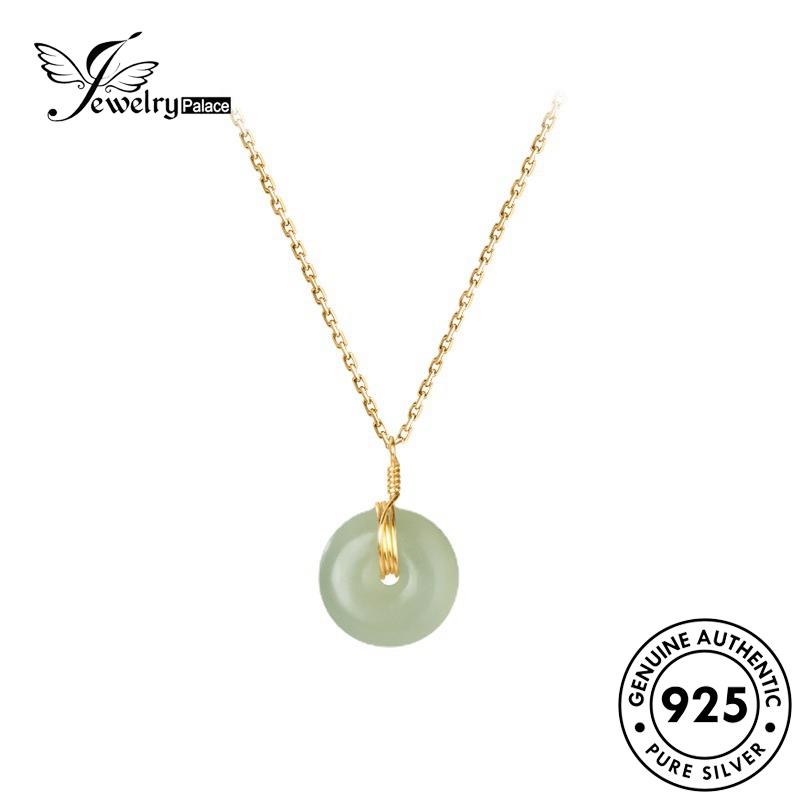Jewelrypalace Kalung Simple Wanita Asli Perak925 Giok N1532