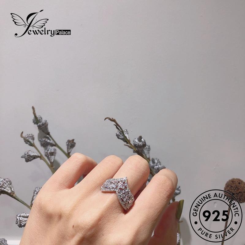 JEWELRYPALACE Original Diamond Cincin Silver Kawin Wanita Moissanite Aksesori korea Perhiasan Perak Murni Silver Nikah Asli 925 Personalized Sterling Crown R780