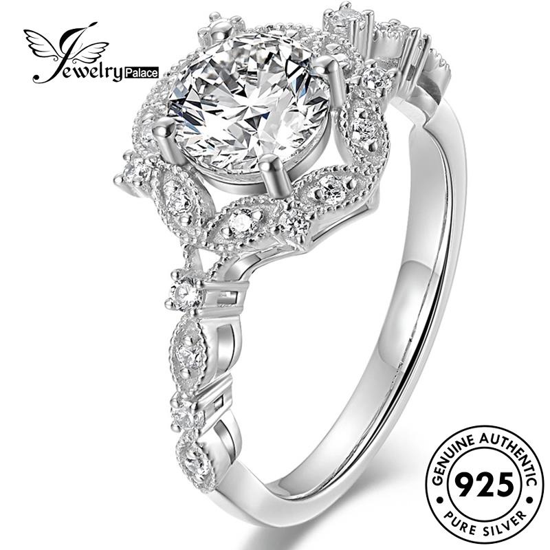 JEWELRYPALACE Nikah Silver 925 Perhiasan Cincin korea Sterling Moissanite Perak Asli Creative Pool Wishing Kawin Wanita Murni Original Diamond Silver Aksesori R1988