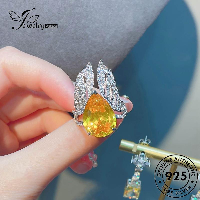 JEWELRYPALACE Emerald Sterling Aksesori 925 Silver Perak Nikah Asli Murni Wanita Vintage Cincin Wings korea Kawin Perhiasan Original Silver Angel R2119