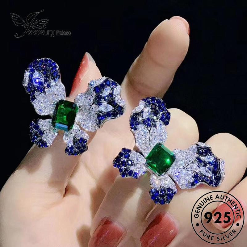 JEWELRYPALACE 925 Cincin Sapphire Aksesori Murni Perak Silver Nikah Silver Wanita Original korea Sterling Asli Butterfly Kawin Fashion Perhiasan R2173