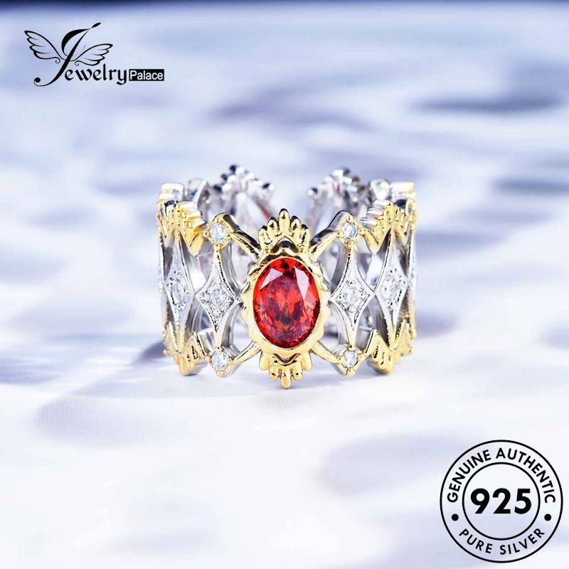 JEWELRYPALACE Ruby Wanita korea 925 Luxurious Silver Aksesori Perhiasan Perak Cincin Murni Nikah Original Kawin Silver Sterling Asli R2255