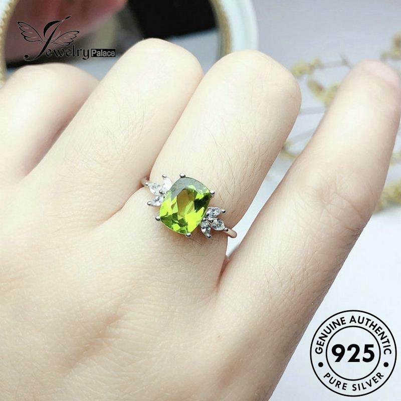 JEWELRYPALACE Asli Murni Fresh Gold 925 Sterling korea Silver Cincin Perak Wanita Nikah Emerald Perhiasan Silver Kawin Original Aksesori R2357