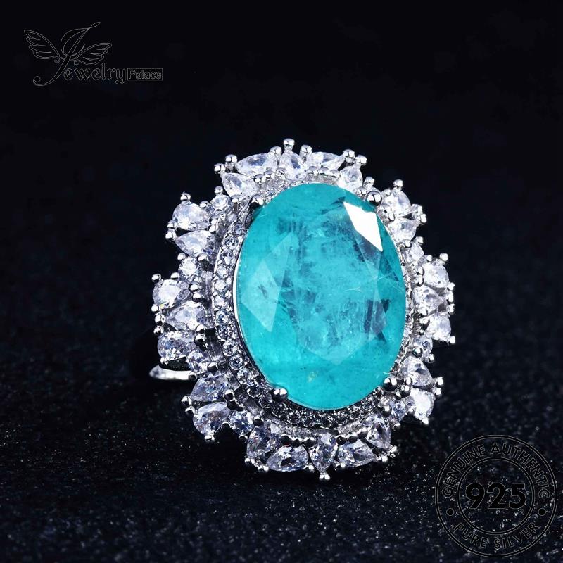 Jewelrypalace Telur Wanita Simple Aquamarine Original Set Perak925 Bentuk Kalung S94