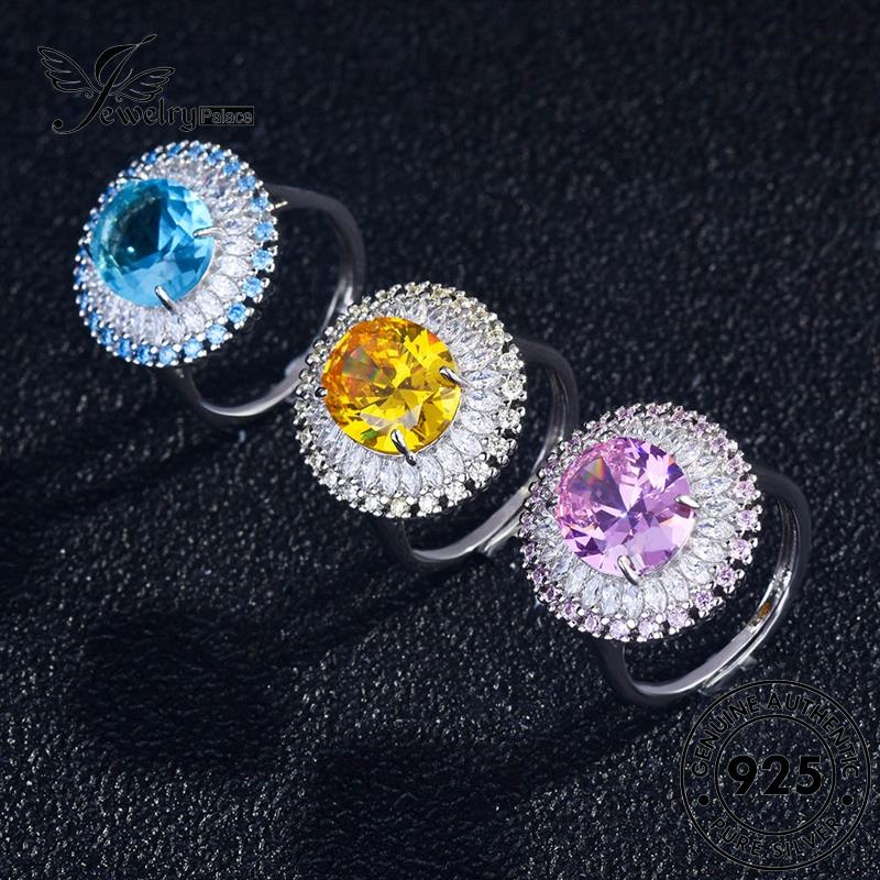 Jewelrypalace Set Perak Asli925 Citrine Bulat Kalung Wanita S99